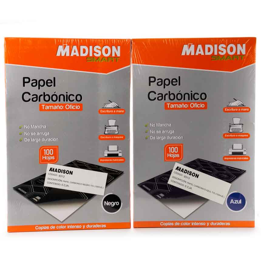 Papel Carbonico Tamaño Oficio Madison