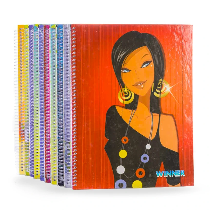Cuaderno anillado medio oficio cuadro normal 5mm tapa DISEÑO Winner 200h 5u