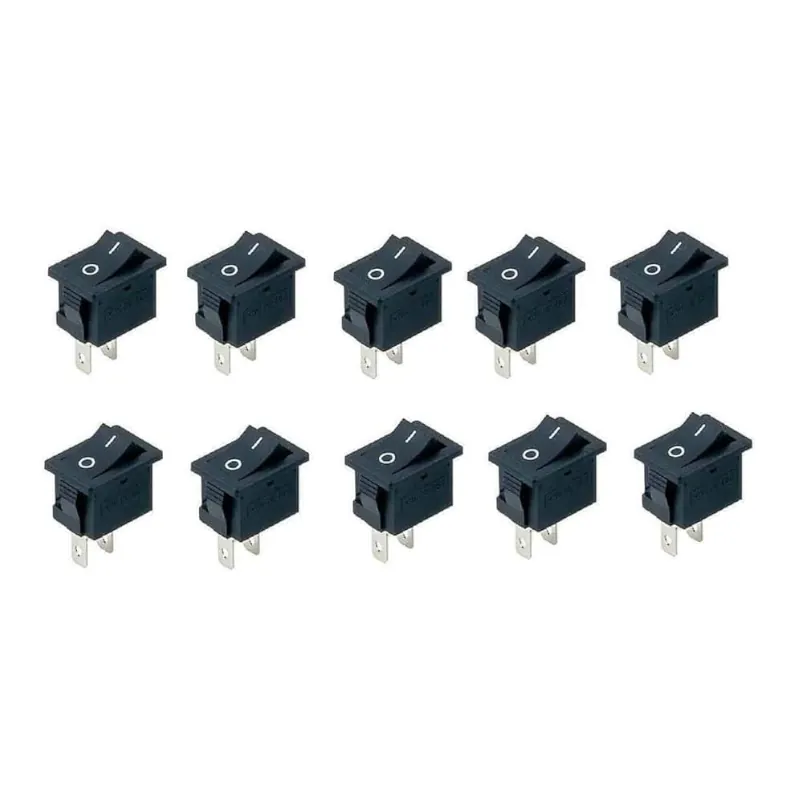 Interruptor pequeño Negro Kcd1-11 Corriente Max 3A 250VAC On/Off