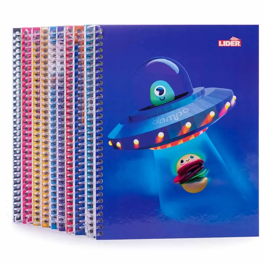 Cuaderno anillado A/Plasticas carta Lider 100h 10u