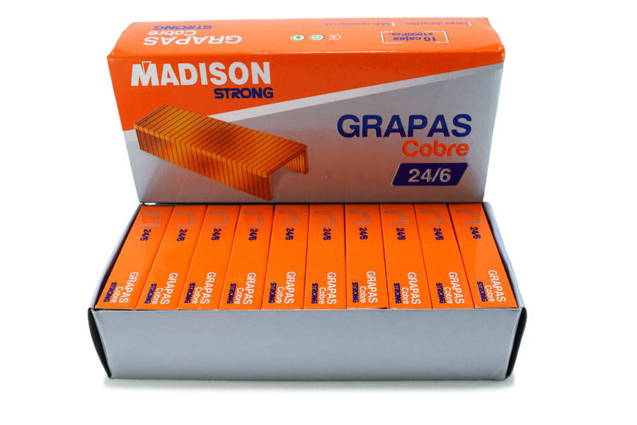 Grapas cobre 24/6 MADISON 1000pcs