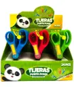 Tijeras punta roma con nombre CreArte 3 colores 24u