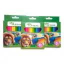 Color corto tiangular mina 4mm soft La Selva de 12 colores + tajador