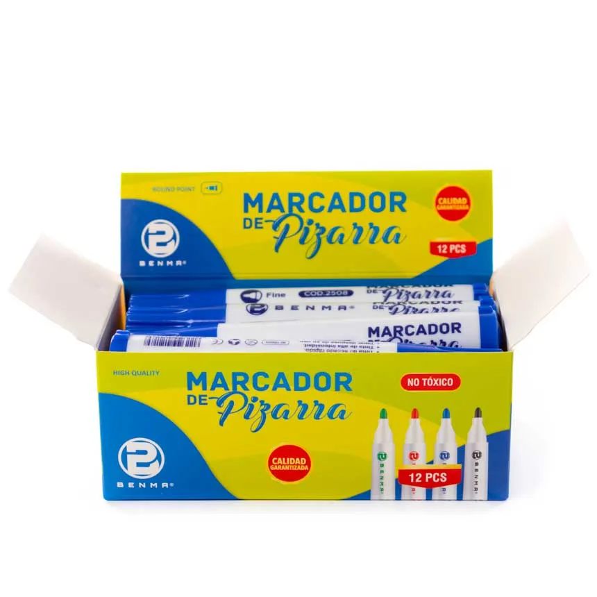 Marcador Acrilico para Pizarra Benma 12u | Útil Escolar