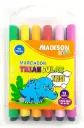 Marcador triangular Jumbo estuche rigido TRISI MADISON kids 12 colores